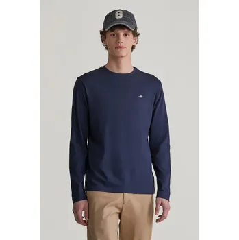 TRIČKO GANT REG SHIELD LS T-SHIRT EVENING BLUE