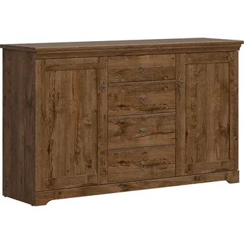 Komoda Komoda Patras - Black Red White - BRW Dub april 153x93 cm