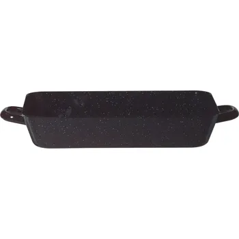 Plech na pečení Pekáč smalt Riess Profi 29x18 cm, černý