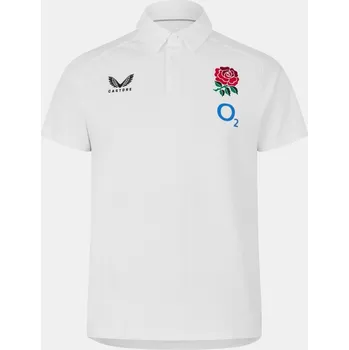 Pánské tričko Castore England Rugby Polo Shirt 2025 Mens White 2XL