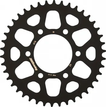 Řetězová sada pro motocykl Hliníková řetězová rozeta SUPERSPROX RAL-478:42-BLK černý 42 zubů, 520