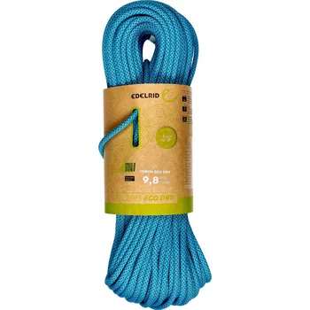 Horolezectví Dynamické lano Edelrid Heron Eco Dry 9,8 mm 70 m - icemint