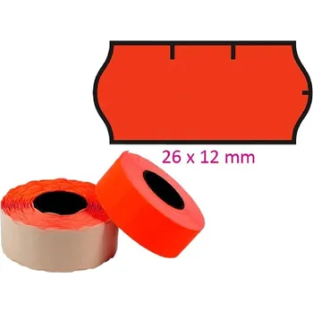 Samolepící etiketa Contact - cenové etikety 26 × 12 mm, 1500 etiket, červené