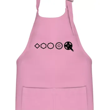 Kuchyňská zástěra Evoluce pedály - Dětská zástěra na vaření - Univerzální velikost ( Růžová )