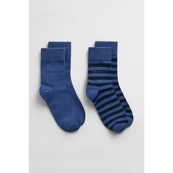 PONOŽKY GANT SHIELD STRIPE SOCKS 2-PACK VINTAGE BLUE