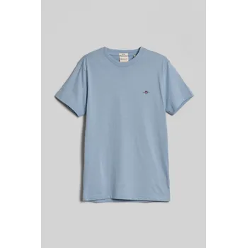 Pánské tričko TRIČKO GANT SLIM SHIELD SS T-SHIRT STORMY SEA