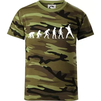 Evoluce baseball pálkař nápřah - Dětské maskáčové triko - 104-110cm / 3-4 roky ( Zelený maskáč )