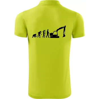 Pánská košile Evoluce bagr velký - Polokošile Victory sportovní (dresovina) - L ( Limetková )