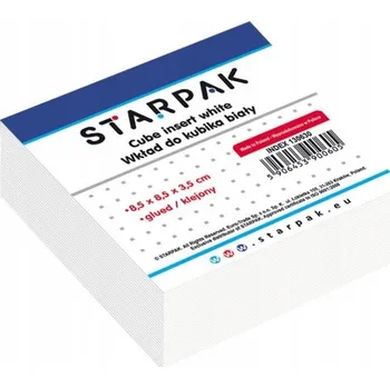 Zápisník MINI ZÁPISNÍK NÁPLŇ DO KUBUSU BÍLÝ LEPENÝ 85X85 MM PAPÍROVÁ KOSTKA NOTES