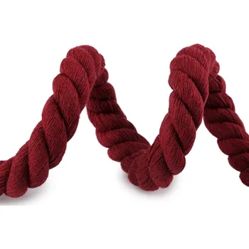 Příze Bavlněná šňůra kroucená Ø20 mm macrame Varianta: 6 červená tmavá, Balení: 1 m