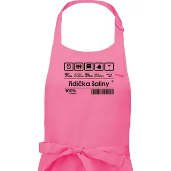 Kuchyňská zástěra Čárový kód - řidička šaliny - Dámská zástěra na vaření - Univerzální velikost ( Růžová )