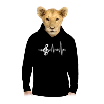 Chlapecká mikina Bastard Žiju muzikou dětská mikina klokanka Black