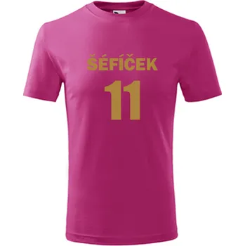 Purpurové dětské tričko Šéfíček 11 - drobné dárky pro děti - barva purpurová - velikost 10let