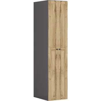 Šatní skříň Skříň 50 Flex - Black Red White - BRW Grafit / Dub Wotan 50x218 cm