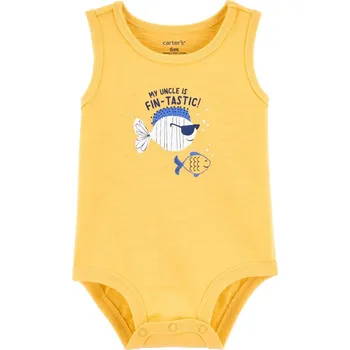 Kojenecký body CARTERS CARTER'S Body bez rukávů Yellow Fish kluk 3m