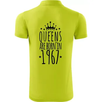 Pánská košile Queens are born in 1967 - Polokošile Victory sportovní (dresovina) - S ( Limetková )