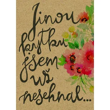 Přáníčko BeBechy - A6 - recyklovaný papír - Kytka
