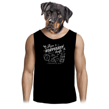 Pánské tílko Bastard B12: Piju rozpustný pánské tílko Black