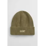 ČEPICE 7-16 LET GANT GRAPHIC COTTON BEANIE WASHED OLIVE