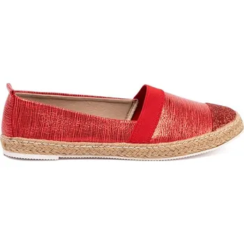 Dámské mokasíny Goodin Trendy červené dámské espadrylki bez podpatku 38