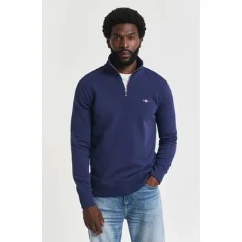 Pánské oblečení MIKINA GANT REG SHIELD HALF ZIP SWEAT PERSIAN BLUE