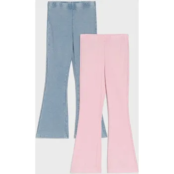 Dívčí oblečení Sinsay - Zvonové kalhoty 2 pack - vícebarevná - 940GH-MLC - 940GH-MLC-104