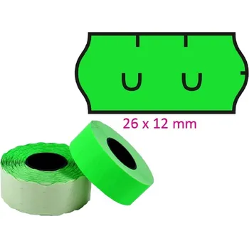 Samolepící etiketa UNI - cenové etikety 26 × 12 mm, 1500 etiket, zelené