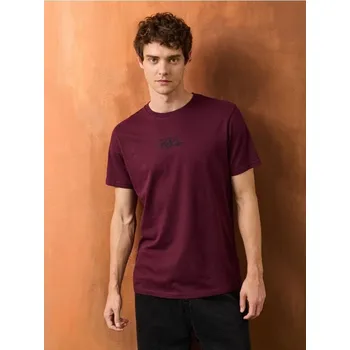 Pánské tričko Sinsay - Tričko s potiskem - burgundy - 557EY-83X - 557EY-83X-S