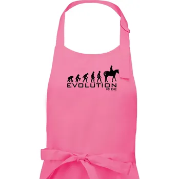 Kuchyňská zástěra Evoluce Ride horse - Dámská zástěra na vaření - Univerzální velikost ( Růžová )