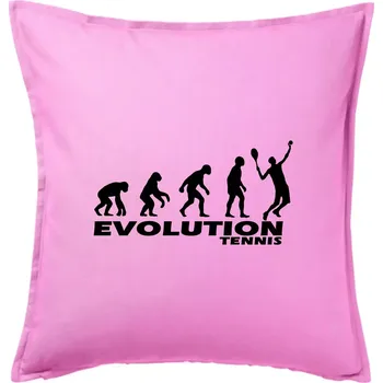 Polštář Evoluce tenis kluk - Polštář 50x50 - 50x50 - Pouze potah ( Růžová )