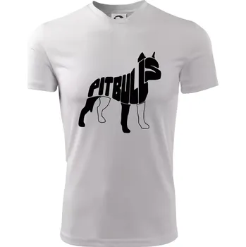 Pit Bull Teriér - Dětské triko sportovní (dresovina) - 134 cm/8 let ( Bílá )