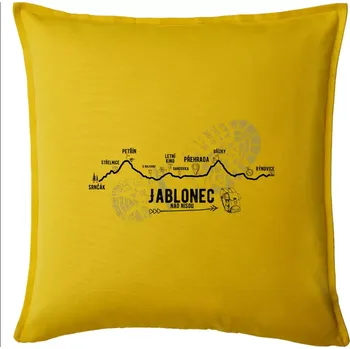 Polštář Profil Jablonec nad Nisou - Polštář 50x50 - 50x50 - Pouze potah ( Žlutá )