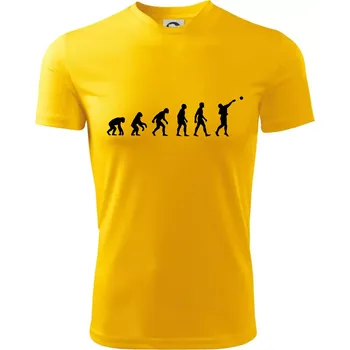 Chlapecké tričko Evoluce vrh koulí - Dětské triko sportovní (dresovina) - 146 cm/10 let ( Žlutá )