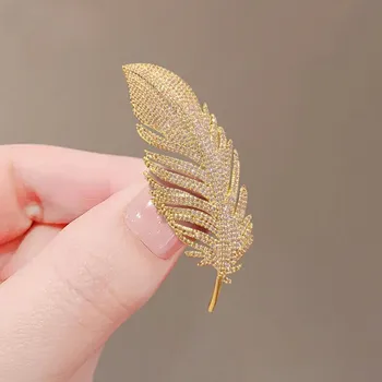 Brož Stylová brož s krystaly | módní doplněk - 561G