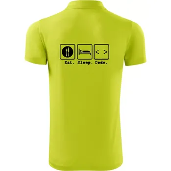 Pánská košile Eat sleep Code - Polokošile Victory sportovní (dresovina) - XL ( Limetková )