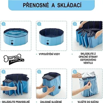 Hračka pro psa Surtep Animals Bazén pro psa skládací Barva: Červená, Velikost: 80x20cm