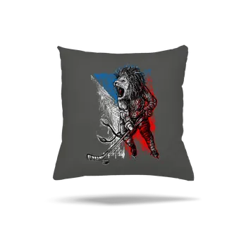 Polštář Bastard Hokejový lev polštář Gray Pol