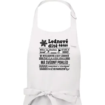 Kuchyňská zástěra Narozeniny leden - Dámská zástěra na vaření - Univerzální velikost ( Bílá )