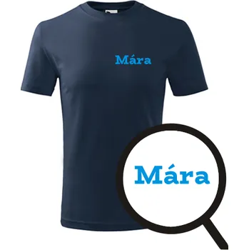 Chlapecké tričko Tmavě modré dětské tričko Mára - dětské tričko se jménem - barva tmavě modrá - velikost 10let
