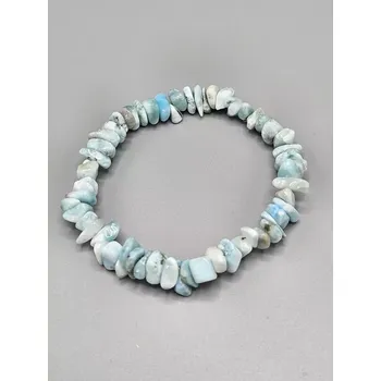 Náramek Náramek Larimar sekaný AA kvalita rovnoměrné kamínky - čisté