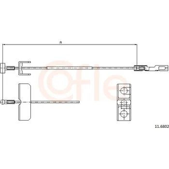 Lanko parkovací brzdy Lanko ruční brzdy COFLE 11.6802