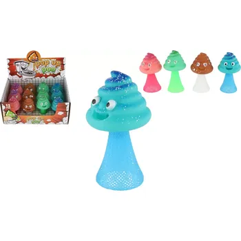 Hračka Teddies Hip Hop hovínko vyskakující plast 9cm 4 barvy 12ks v boxu