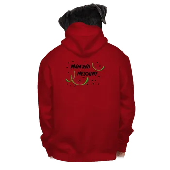 Pánská mikina Bastard Melouny pánská mikina na zip Red