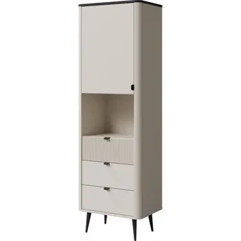 Knihovna Regál Rotevio 3S1D RT04, Barva: kašmír / kašmír + šedý kámen MIRJAN 5903211425585