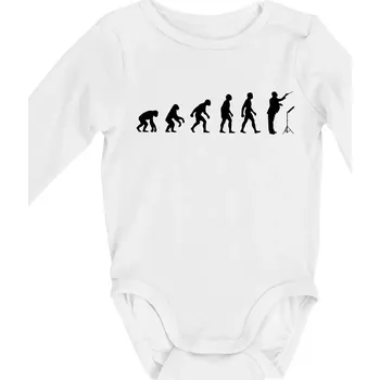 Evoluce sbormistr z boku - Body kojenecké s dlouhým rukávem - Dlouhý r. do 3 měs ( Bílá )