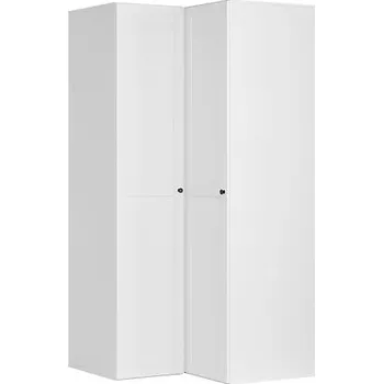 Šatní skříň Rohová skříň Flex - Black Red White - BRW Bílá 119.8x240 cm