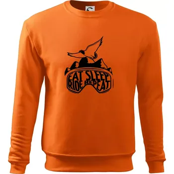 Pánská mikina Eat sleep ride repeat - hory - Mikina Essential pánská - L ( Oranžová )