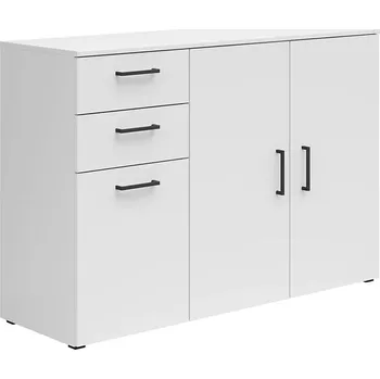 Komoda Komoda MultiDo 120 cm se 2 skříňkami a 2 zásuvkami - Black Red White - BRW Bílá 120x83 cm