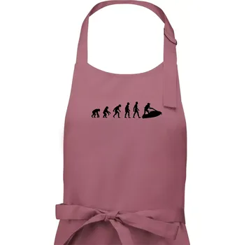 Kuchyňská zástěra Evoluce vodní skútr - Dámská zástěra na vaření - Univerzální velikost ( Starorůžová )