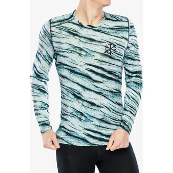 Pánské oblečení Funkční mikina Icebreaker Merino 200 Oasis LS Crewe POW AOP - snow aop